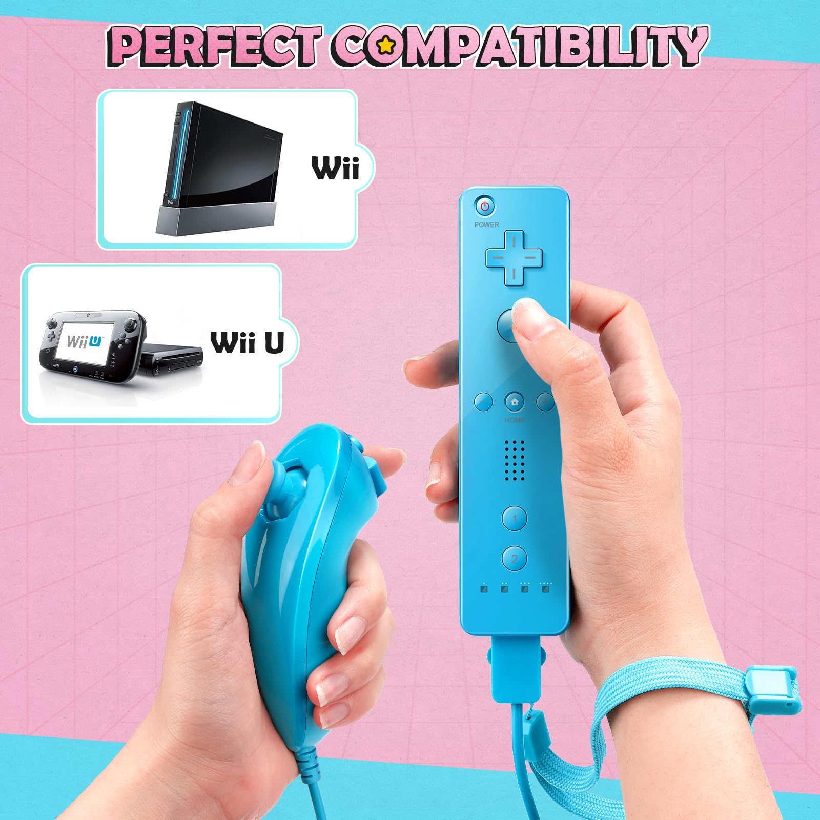 Amazon | PGYFDAL Wiiコントローラー 2個パック Wiiリモコンと